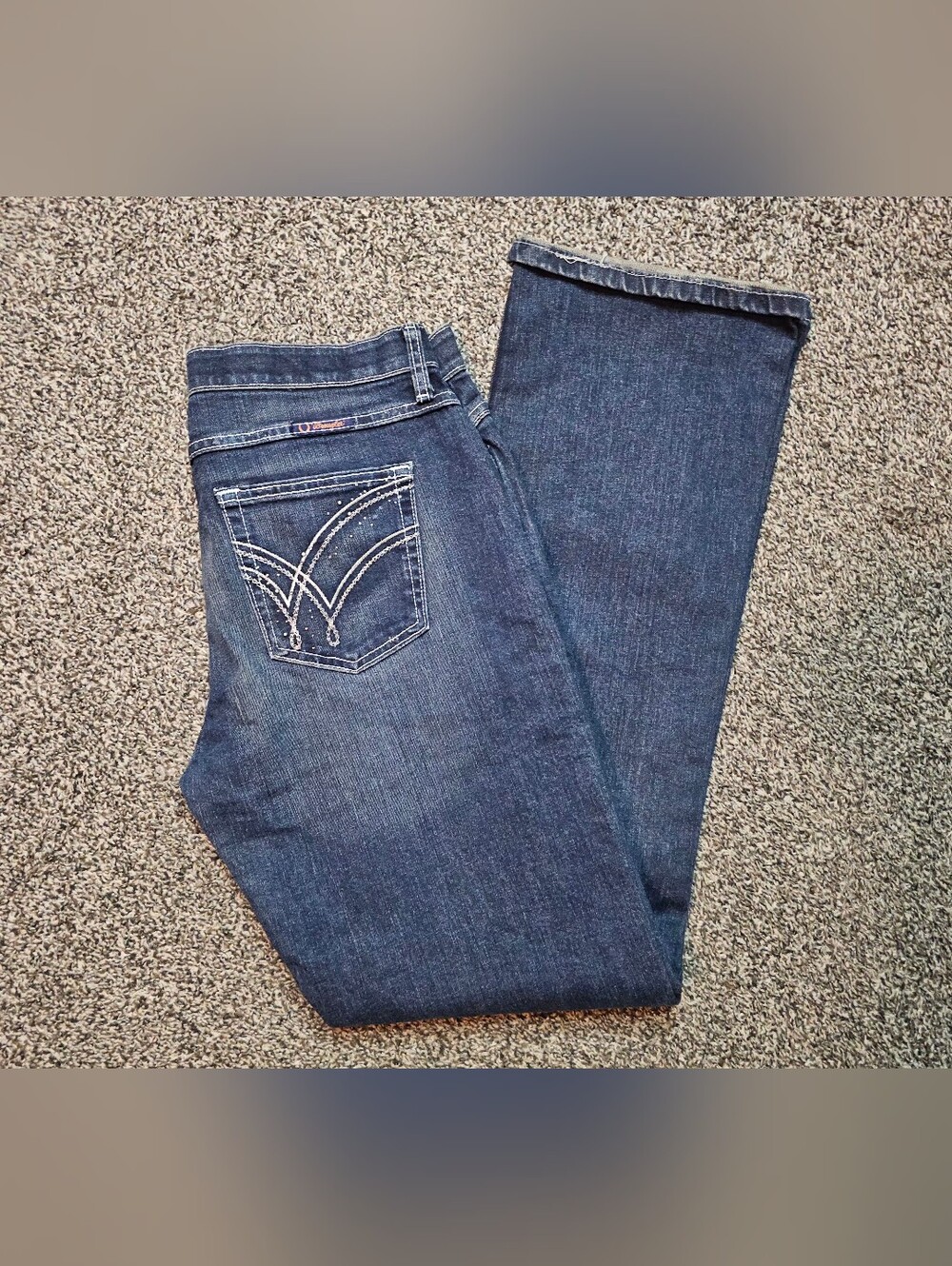 Wrangler Q-Baby Women's Boot Cut Jeans Dark Wash sz 11/12X34